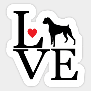 Classy Mood Love BOXER  Dog Sticker